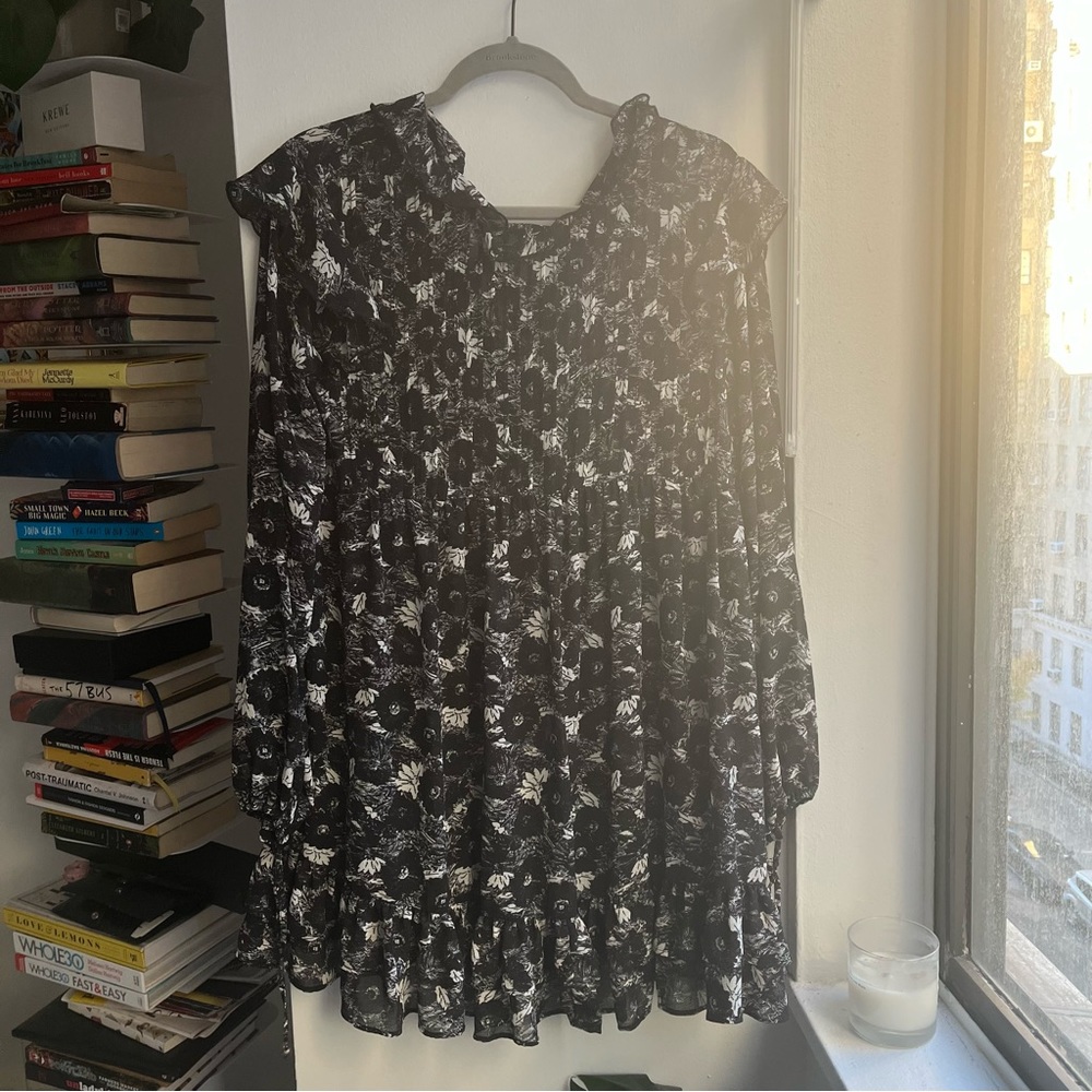 {Free People} 🔷 sheer floral pattern dress